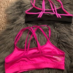 Pink sports bras